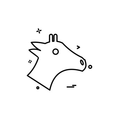 At simgesi tasarım vektörü 