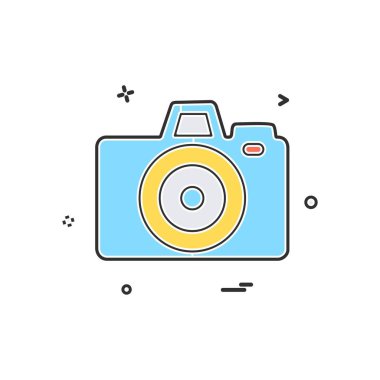 Kamera simgesi tasarım vektörü