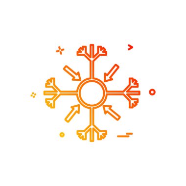 Kar tanesi simge vektör beyaz arka plan üzerinde