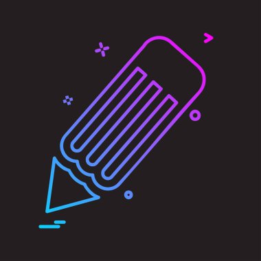 Kalem simgesi tasarım vektörü