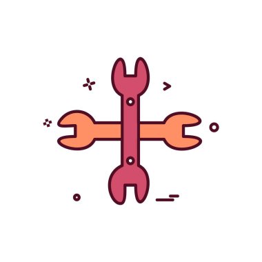 Ayarı simgesi tasarım, renkli vektör çizim