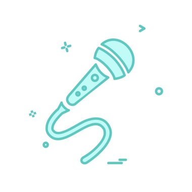 Mikrofon simgesi tasarım vektörü