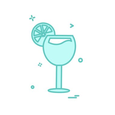 İçki simgesi tasarım, renkli vektör çizim 