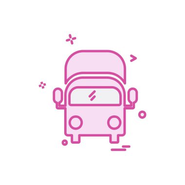 Araç simgesi tasarım, renkli vektör çizim