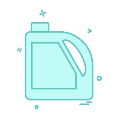 Şişe simgesi tasarım, renkli vektör çizim