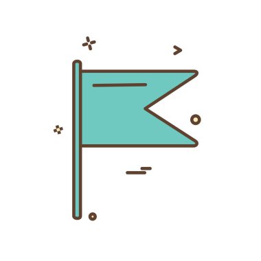 Bayrak simgesi tasarım vektörü