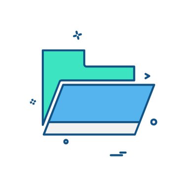 Klasör simge tasarlamak vektör 