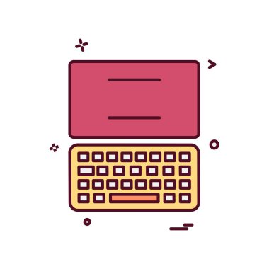 Dizüstü bilgisayar simgesi tasarım vektörü