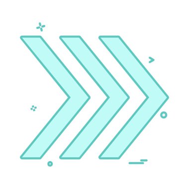 Sağ ok simge tasarlamak vektör