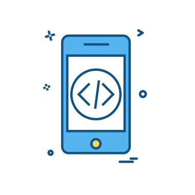 Cep telefonu simge tasarlamak vektör 