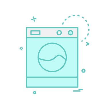 Çamaşır makinesi simgesi tasarım vektörü