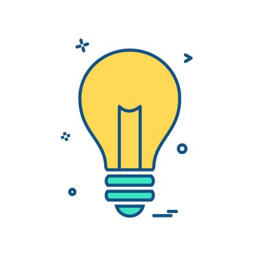 ampul simgesi tasarım vektörü