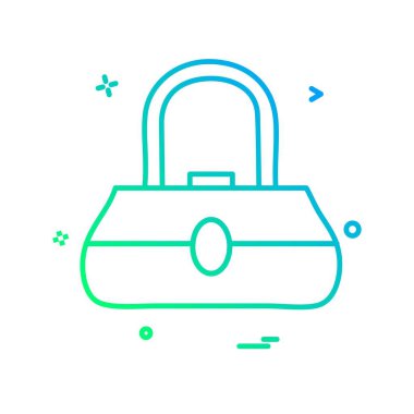 Bayanlar çanta ikon tasarım vektörü