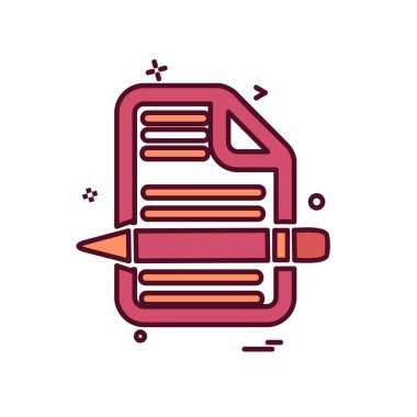 Belge simgesi tasarım vektörü