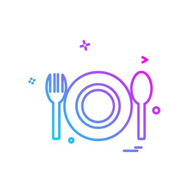 Gıda simgesi tasarım vektörü