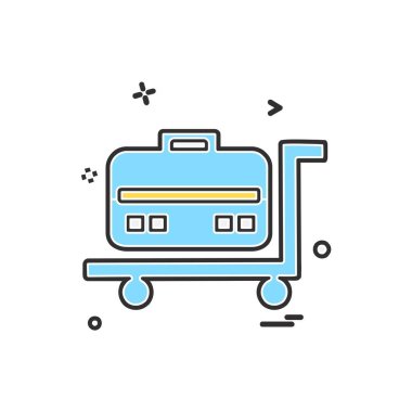 Bagaj simge tasarlamak vektör