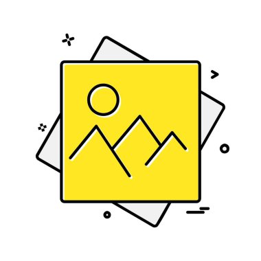 Resim simge tasarlamak vektör 