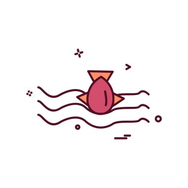 Yüzme simge tasarlamak vektör 