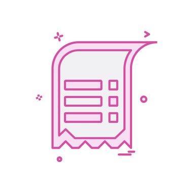 Belge simgesi tasarım vektörü