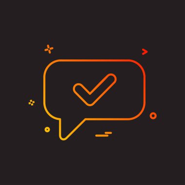 İleti simgesi tasarım vektörü