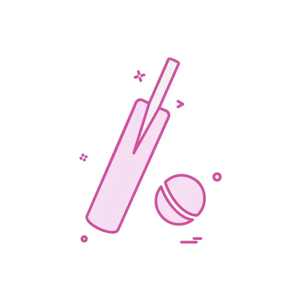 Cricket Icon Design Vector Illustration — Stock Vector