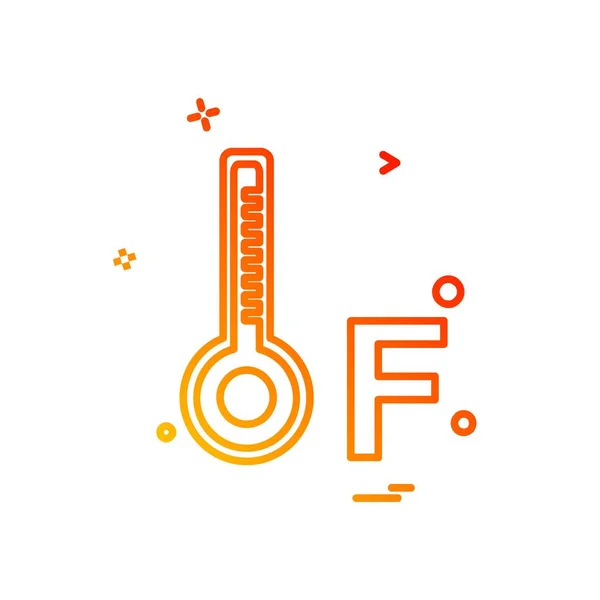 Vettore Progettazione Icona Temperatura — Vettoriale Stock
