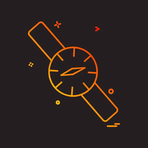 Horloge Icône Plate Illustration Vectorielle — Image vectorielle