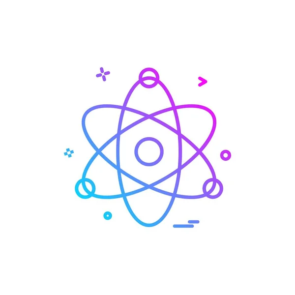 Atomchemie Physik Wissenschaft Ikone Vektordesign — Stockvektor