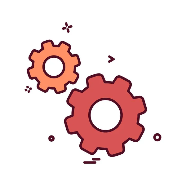 Gear Icon Design Vector — Stock Vector