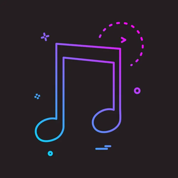 Music Icon Design Vector — Stock Vector