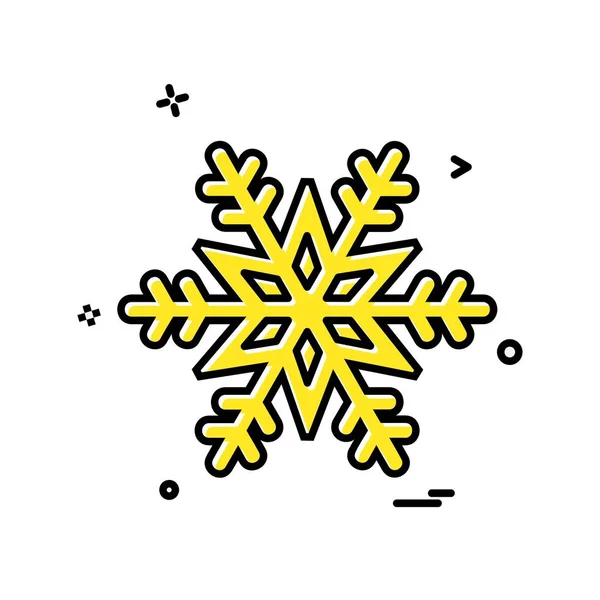 Colorful Snowflake Icon White Background — Stock Vector