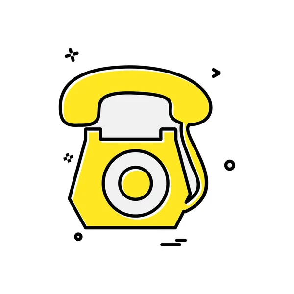 Teléfono Icono Diseño Vector — Vector de stock