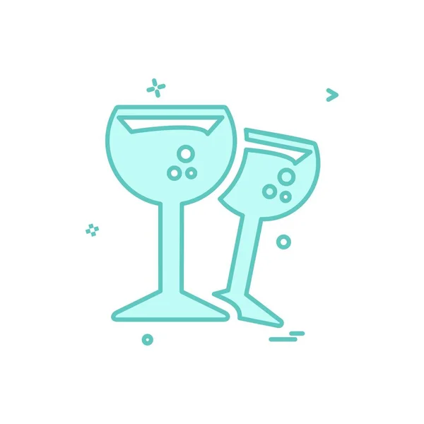 Drink Pictogram Ontwerp Kleurrijke Vectorillustratie — Stockvector