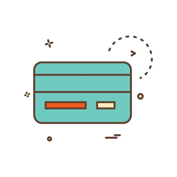 Creditcard Pictogram Ontwerp Kleurrijke Vectorillustratie — Stockvector