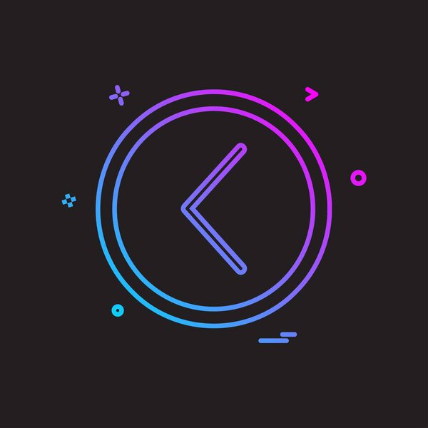 back icon design vector