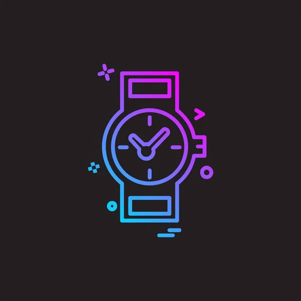 Muñeca Icono Reloj Diseño Vector — Archivo Imágenes Vectoriales