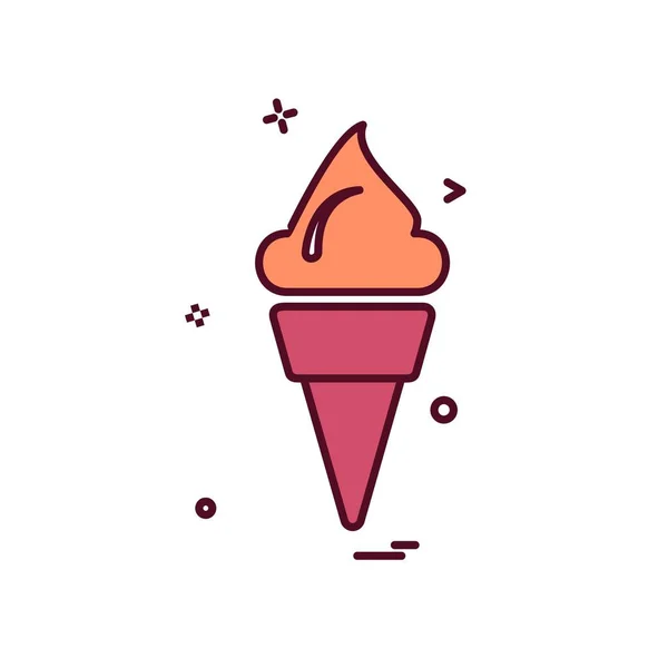 Helado Icono Diseño Vector — Vector de stock