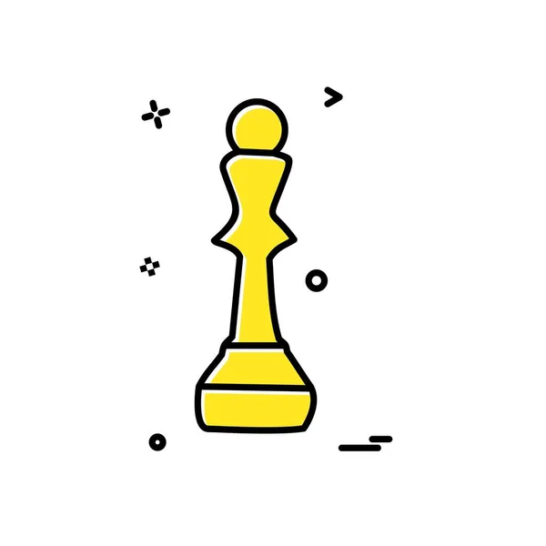 Šachy Ikony Designu Vektor — Stockový vektor
