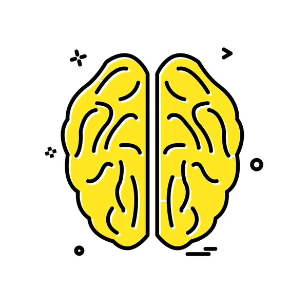 Cerebro Icono Diseño Vector — Vector de stock