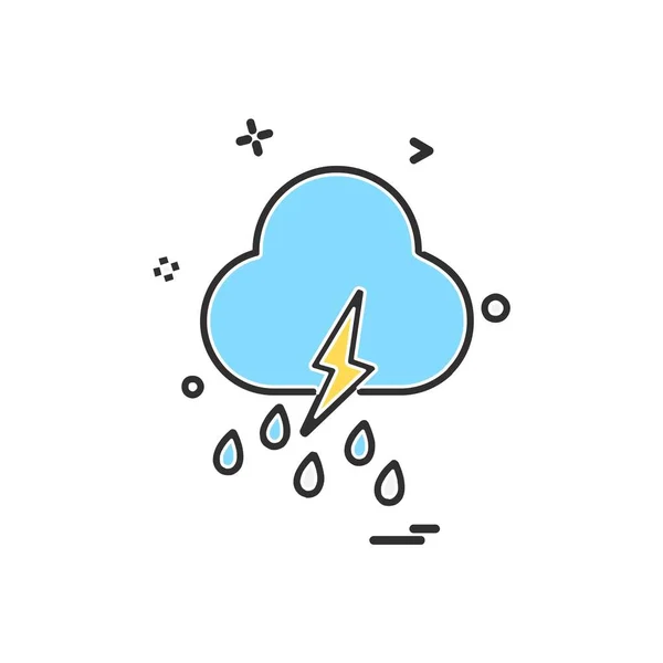 Wetter Symbol Vektor Auf Weißem Hintergrund — Stockvektor