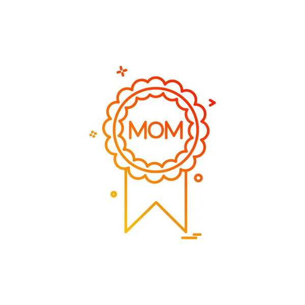 Mom Badge Icon Design Vektor — Stockvektor