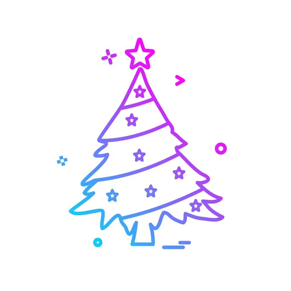 Weihnachtsbaum Symbol Design Vektor — Stockvektor