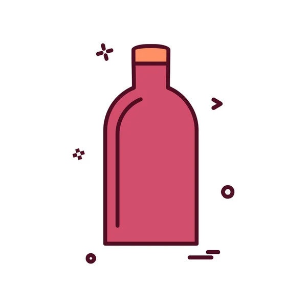 Flaska Ikon Design Färgglada Vektorillustration — Stock vektor