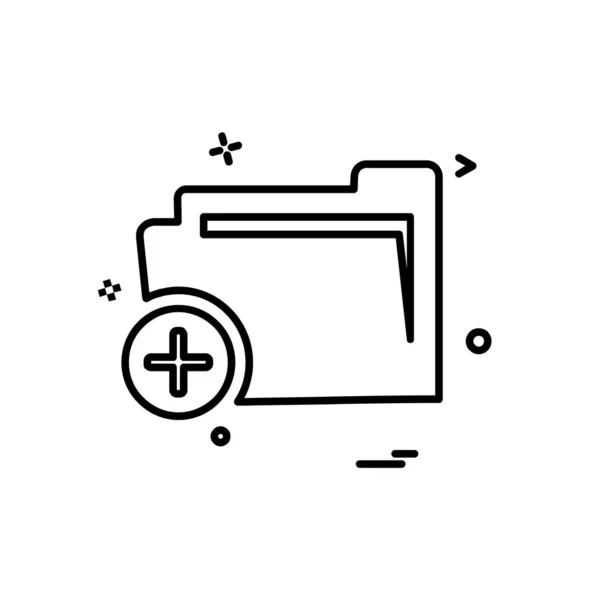 Ordner Icon Design Vektor Illustration — Stockvektor