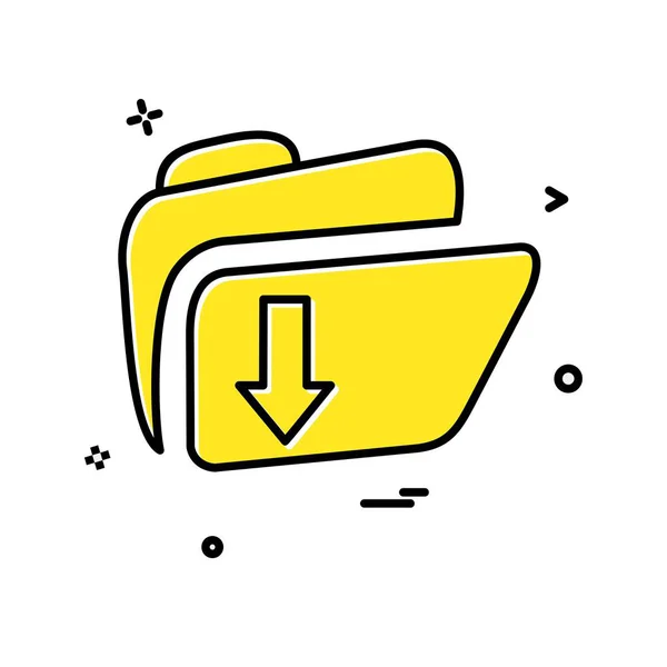 Ordner Icon Design Vektor Illustration — Stockvektor