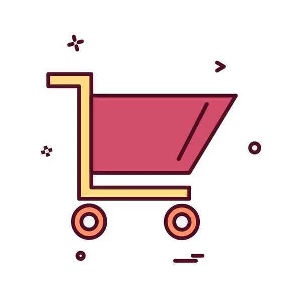 Cart Icon Design Colorful Vector Illustration — Stock Vector