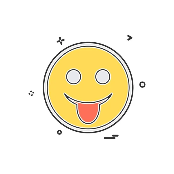 Happy Emoji Icon Design Colorful Vector Illustration — Stock Vector