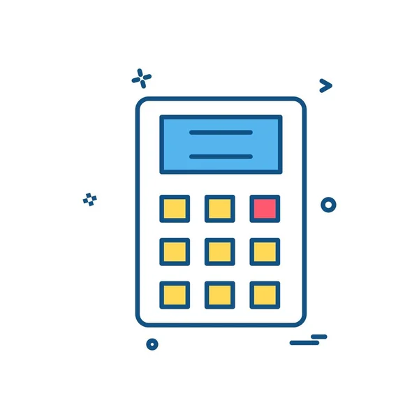 Calculator School Icon Vector Design — Stock Vector