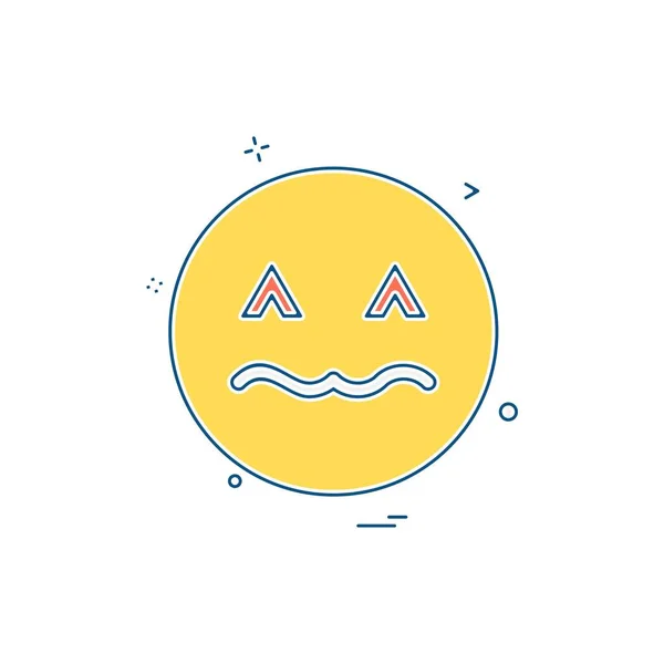 Emoji Icon Design Vektorillustration — Stockvektor