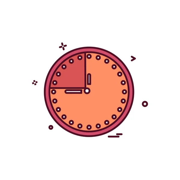 Reloj Icono Diseño Vector — Vector de stock